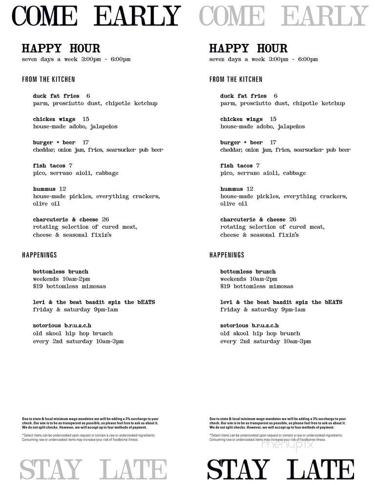 Searsucker - San Diego, CA menu_pic