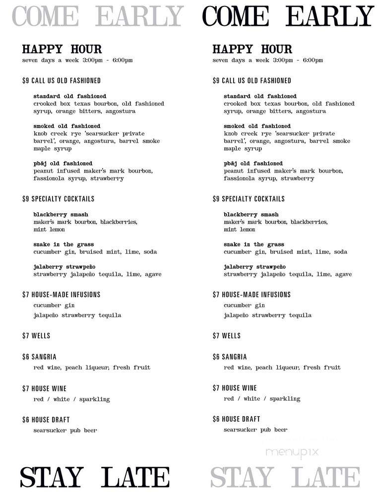 Searsucker - San Diego, CA menu_pic