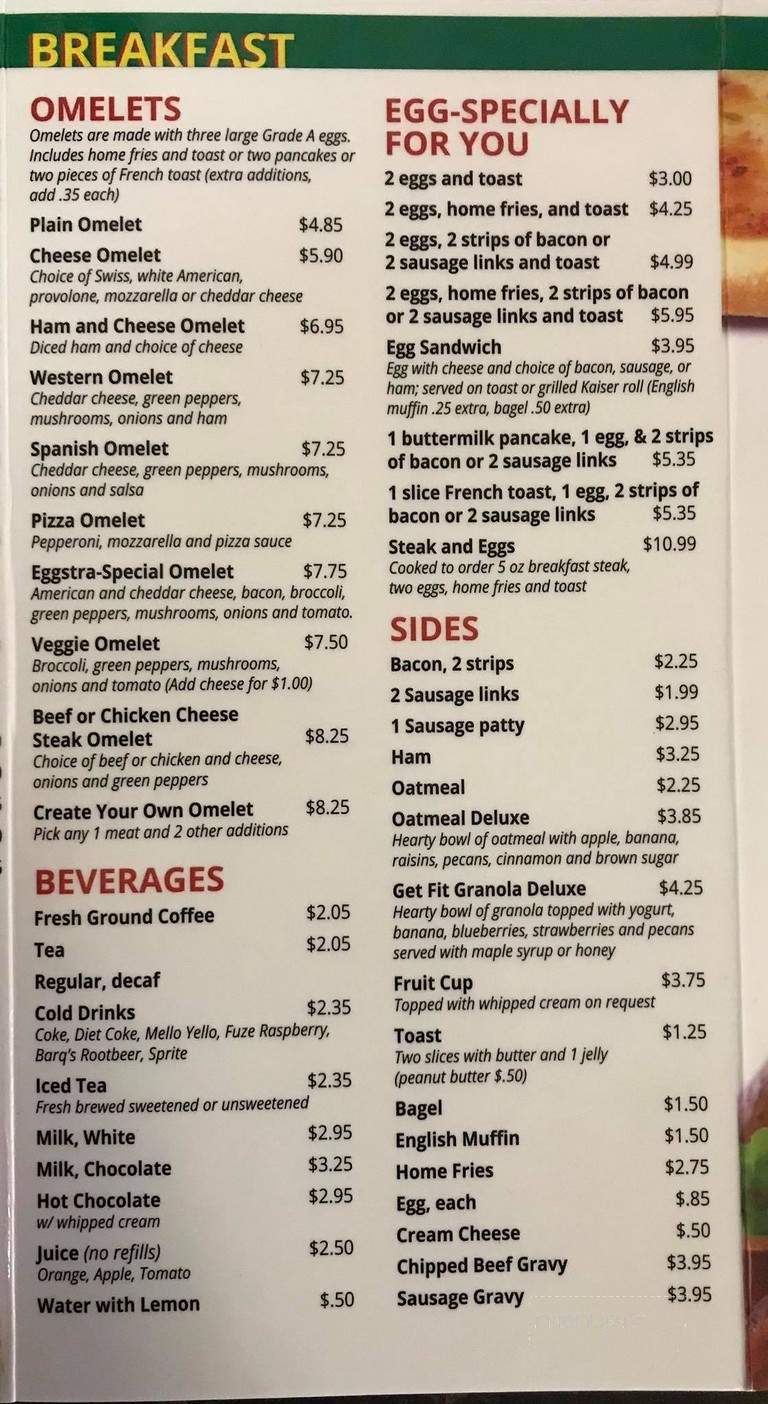Rony's Place - Pleasant Gap, PA menu_pic