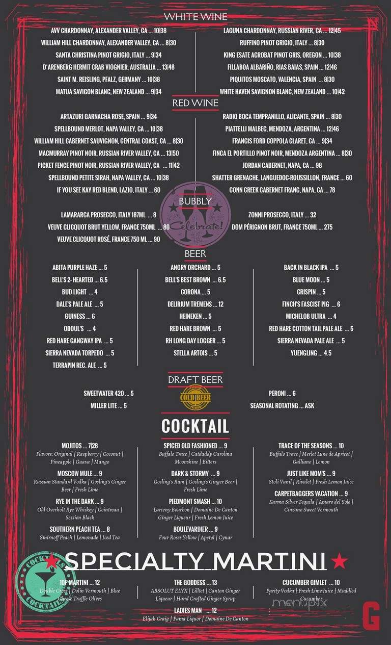 Allie's American Grille - Atlanta, GA menu_pic