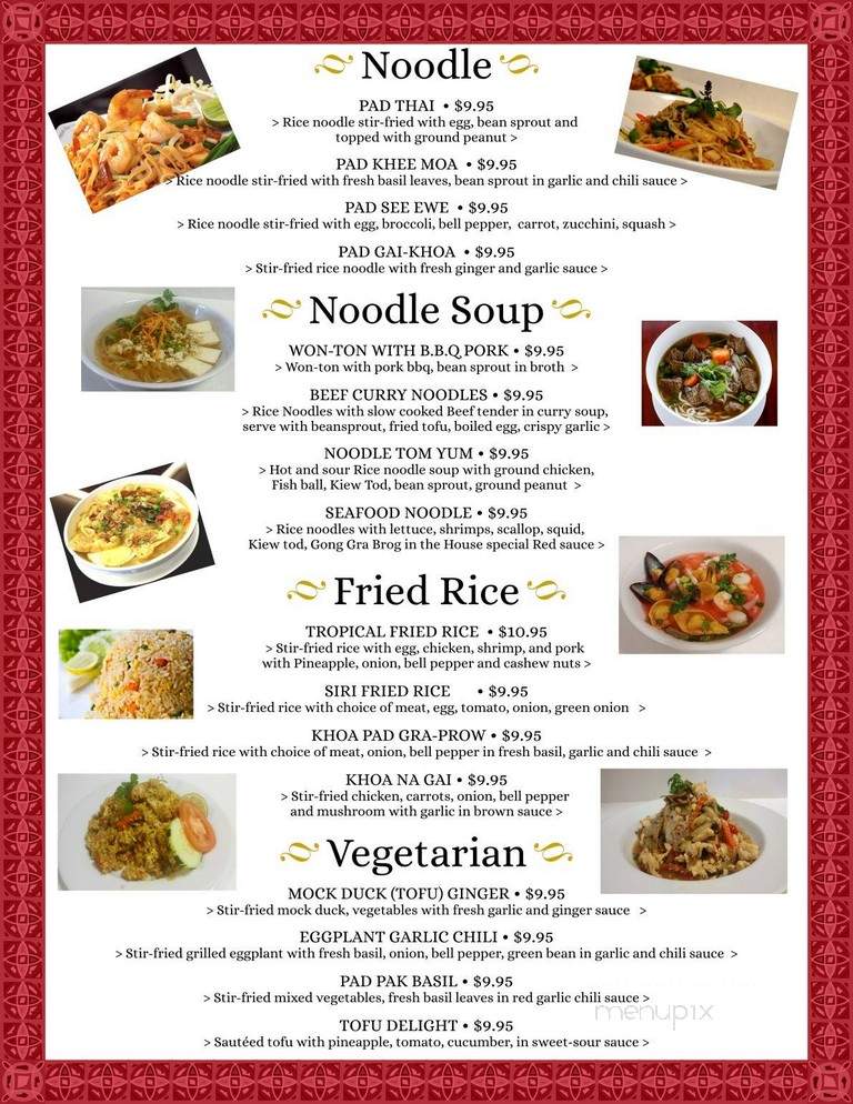 Siri Thai - Athens, GA menu_pic