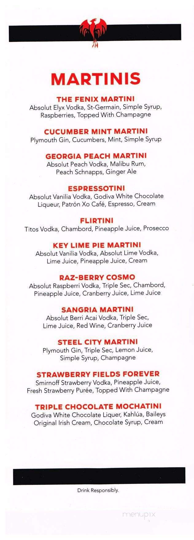 Fenix - Phoenixville, PA menu_pic