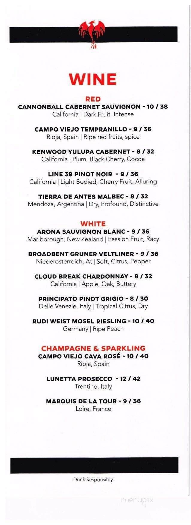 Fenix - Phoenixville, PA menu_pic