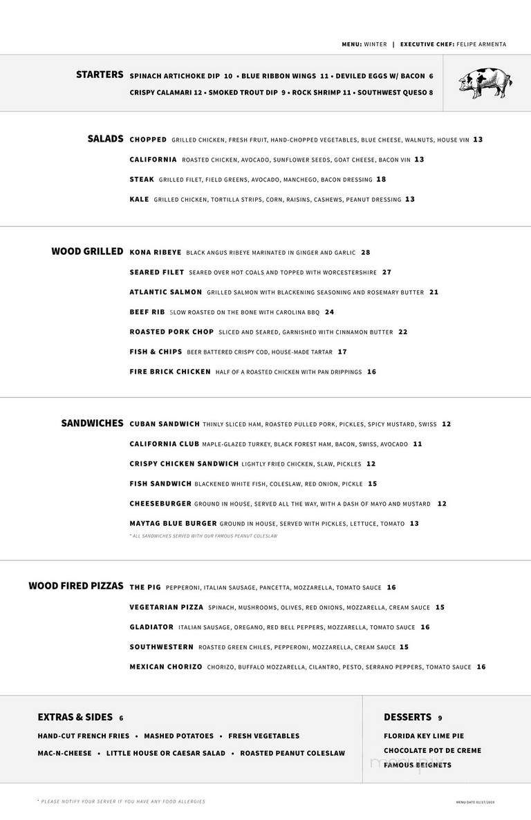 Online Menu of Cork and Pig, San Angelo, TX