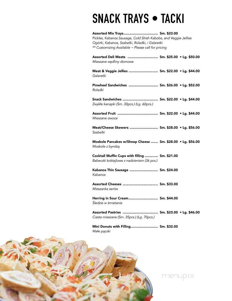 Dunajec Bakery & Deli - Bridgeview, IL menu_pic