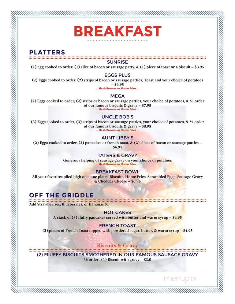 Robbie's Pub - Indianapolis, IN menu_pic