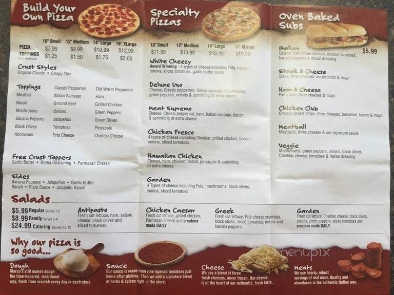 Marco's Pizzeria - Asheville, NC menu_pic