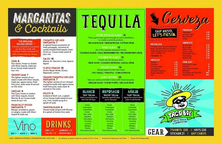 Taco Boy - Charleston, SC menu_pic