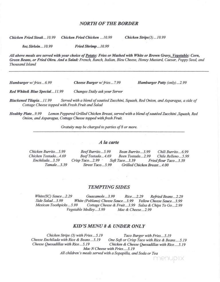 Taco Bob's Fiesta Grill - McAlester, OK menu_pic