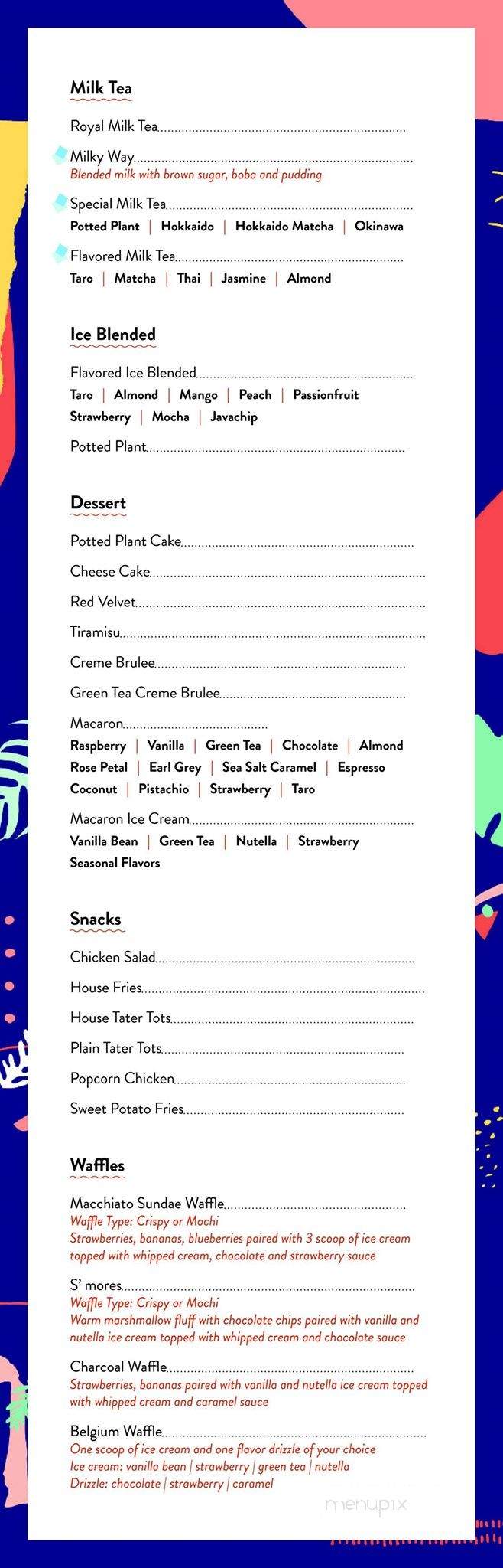 Main Tea Outlet - Santa Ana, CA menu_pic