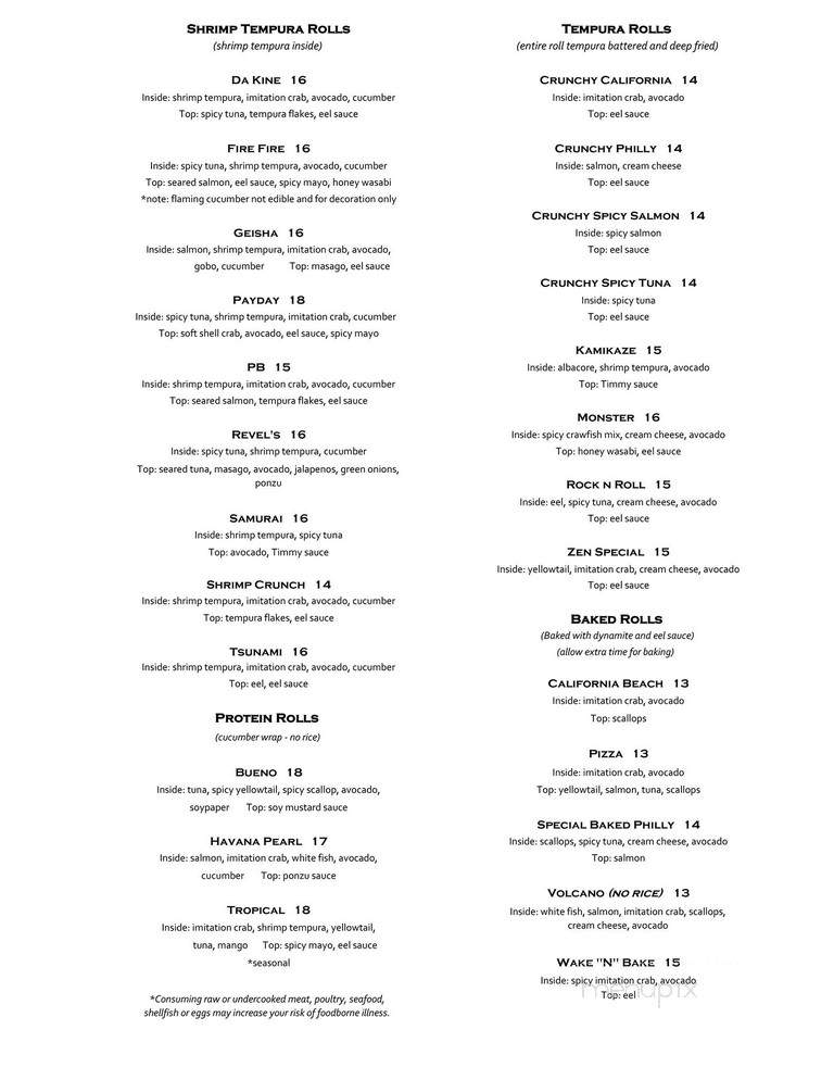 Zen 5 - San Diego, CA menu_pic