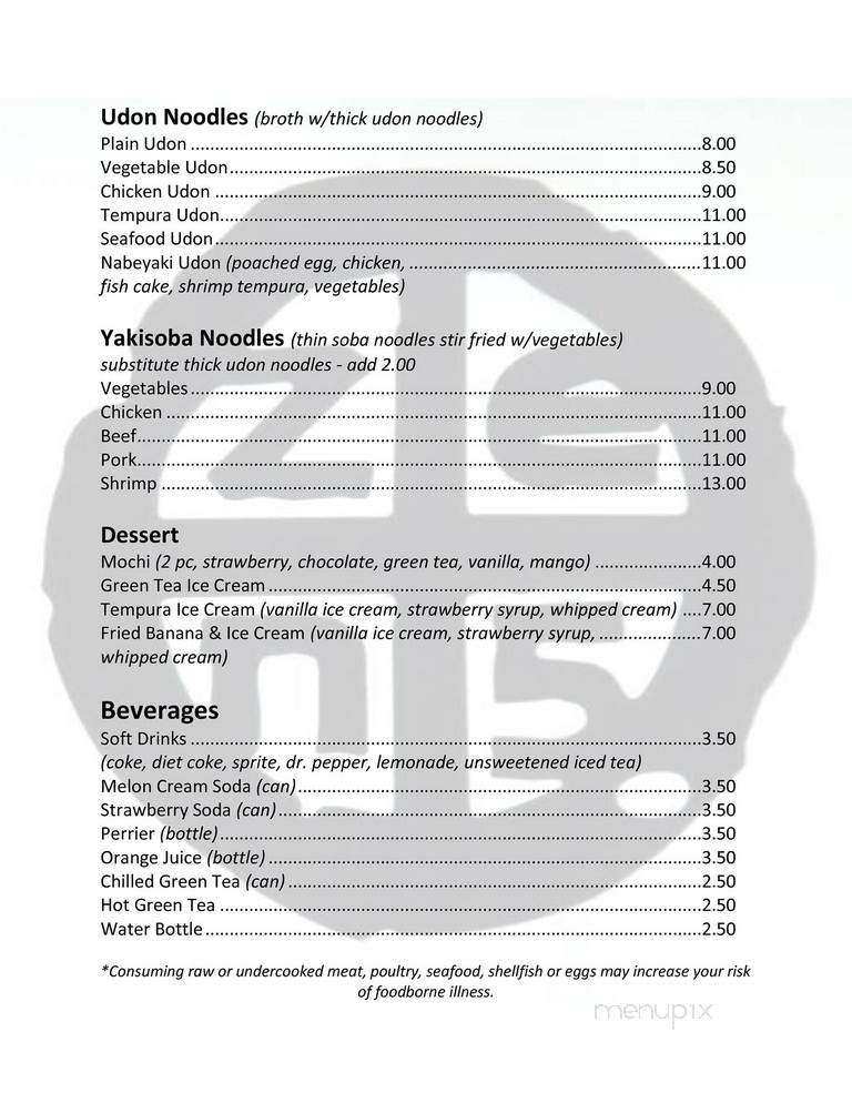 Zen 5 - San Diego, CA menu_pic