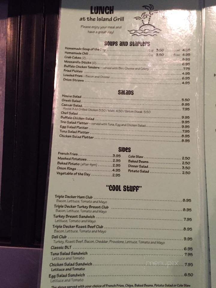 The Island Grill - St James City, FL menu_pic