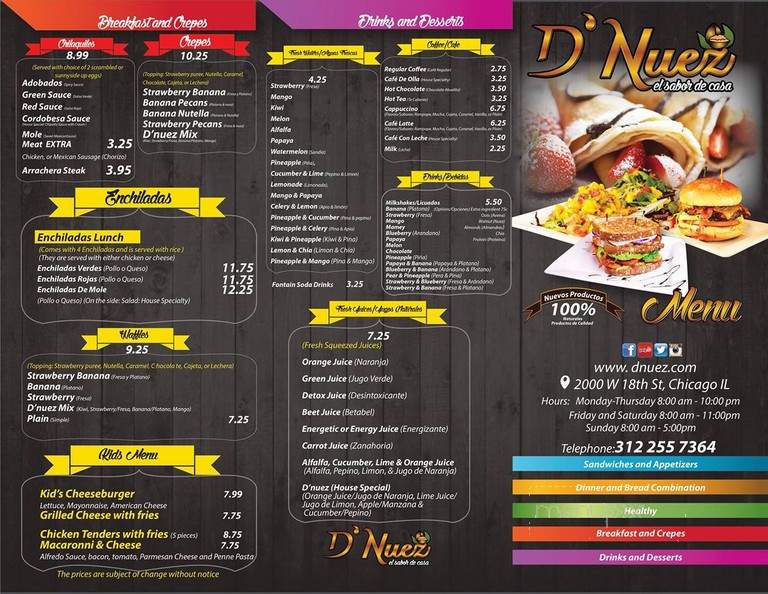 La Experiencia - Chicago, IL menu_pic
