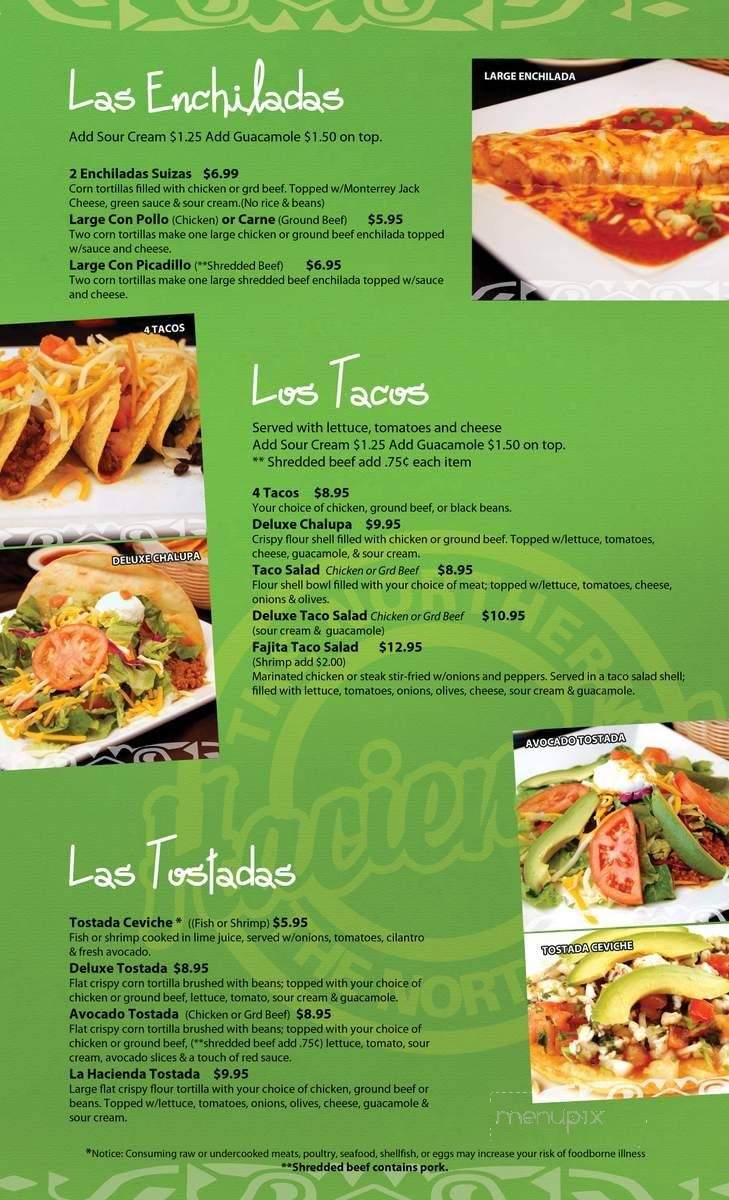 La Hacienda - Gold Bar, WA menu_pic