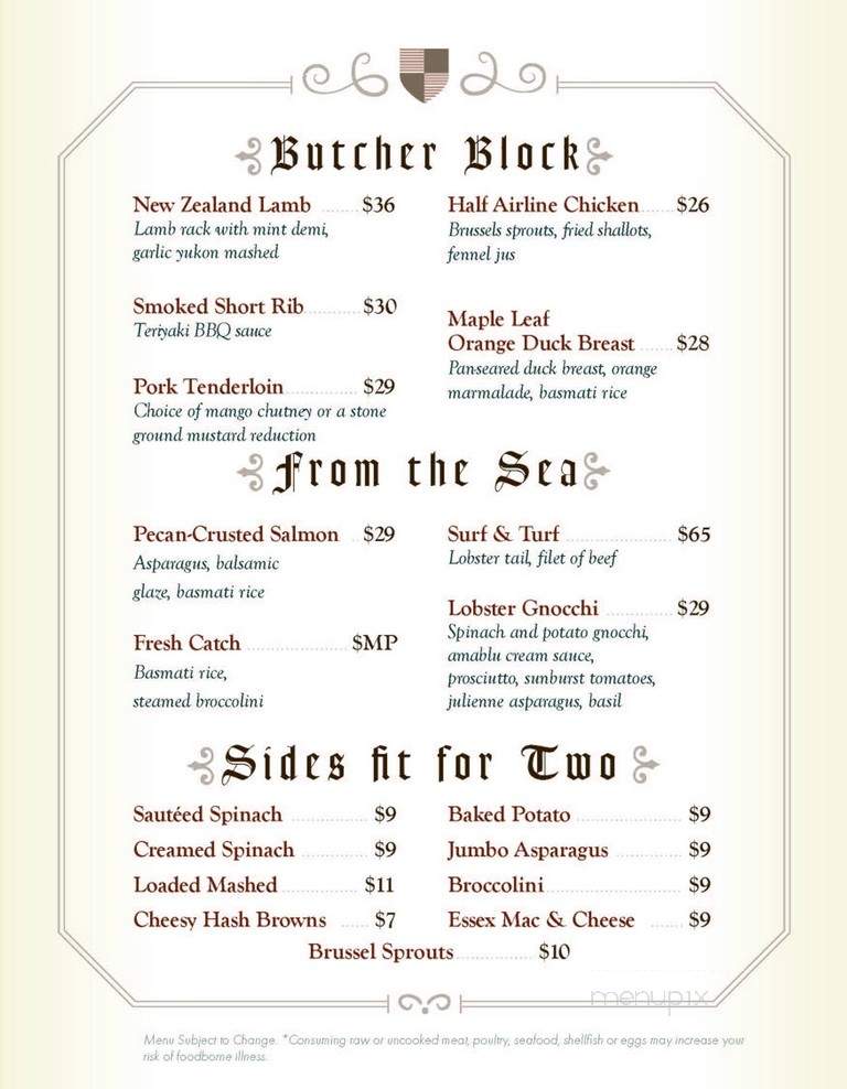 Lord Essex Tavern and Grill - Rochester, MN menu_pic