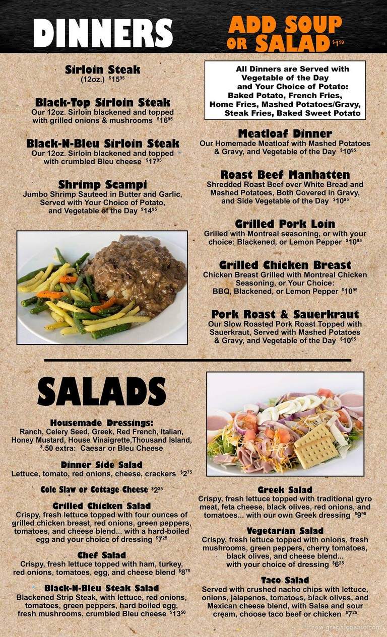 Clover Club - Tiffin, OH menu_pic