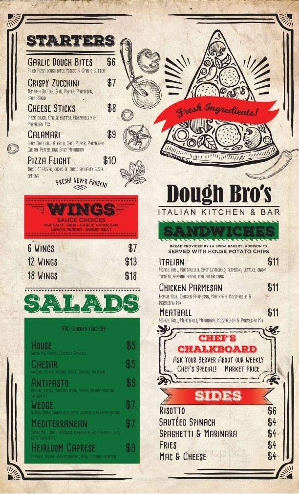 Dough Bro's - Dallas, TX menu_pic