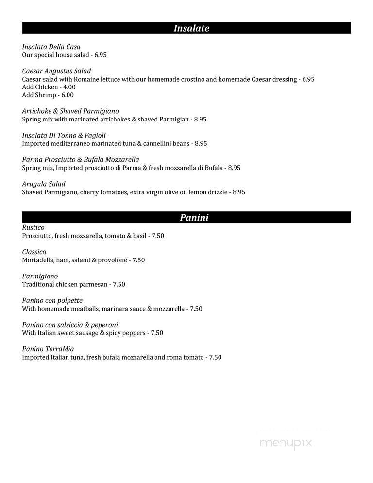 Terra Mia - Lake Mary, FL menu_pic