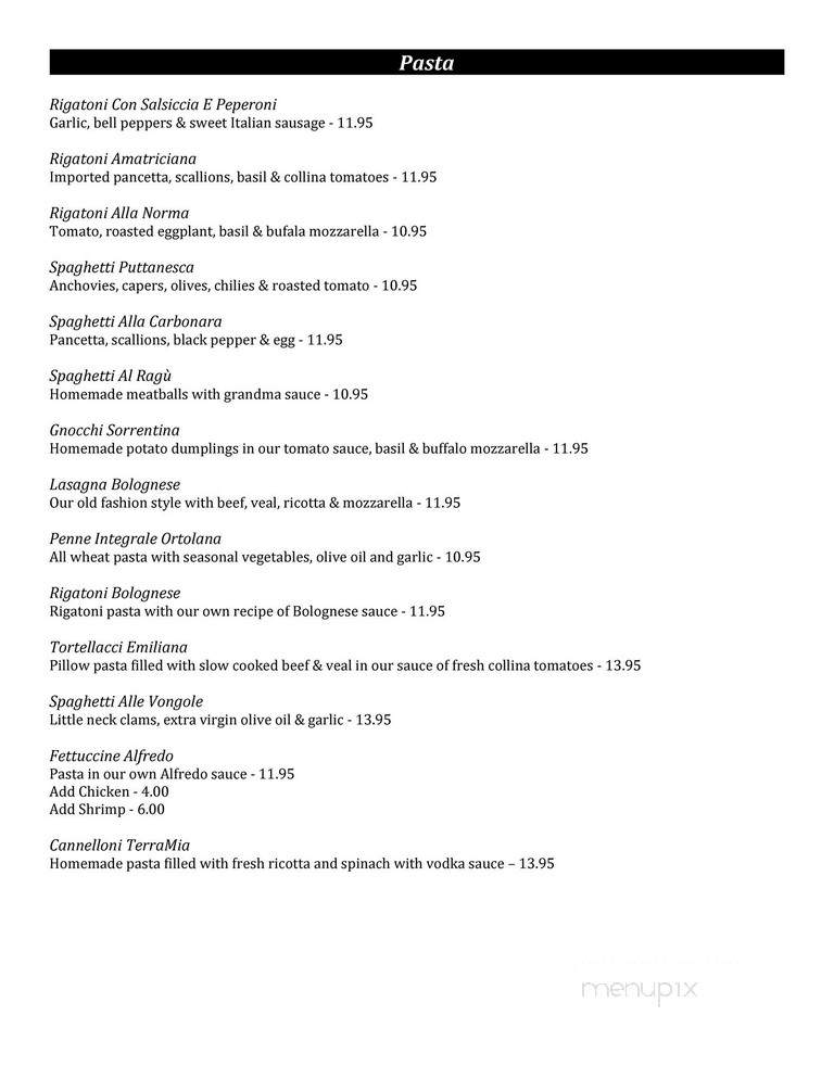 Terra Mia - Lake Mary, FL menu_pic