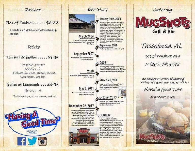 Mugshots Grill and Bar - Tuscaloosa, AL menu_pic