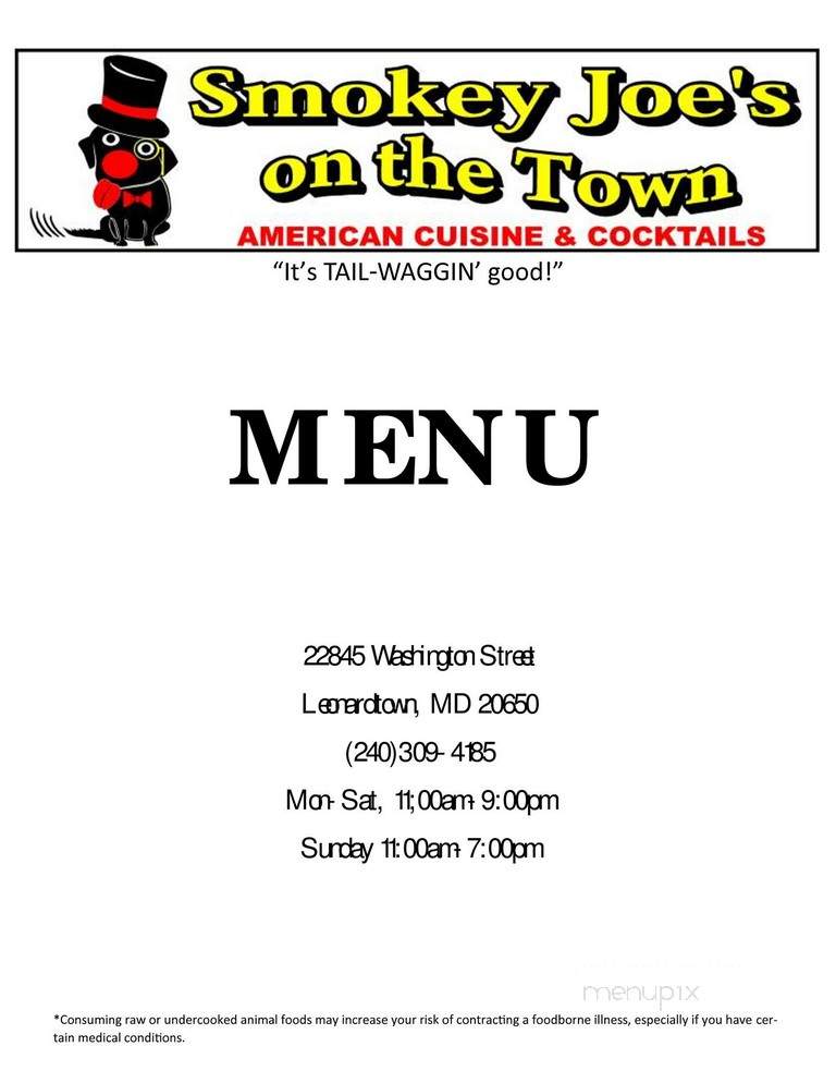 Smokey Joes BBQ - Lexington Park, MD menu_pic