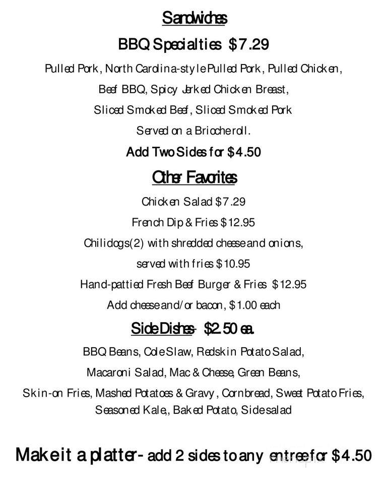 Smokey Joes BBQ - Lexington Park, MD menu_pic
