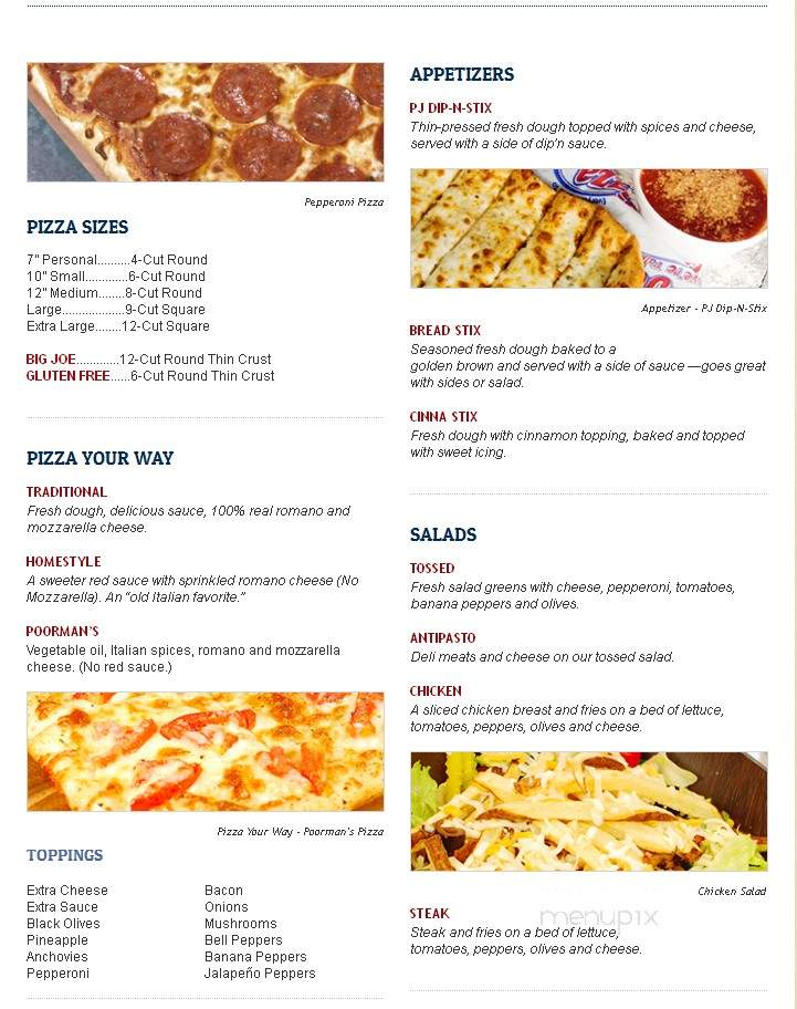 Pizza Joe's - Monaca, PA menu_pic