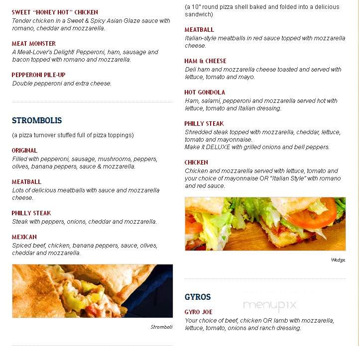 Pizza Joe's - Monaca, PA menu_pic