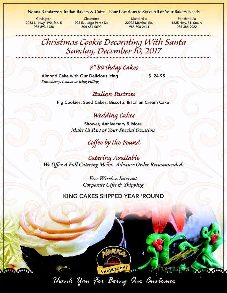 Nonna Randazzo's - Covington, LA menu_pic