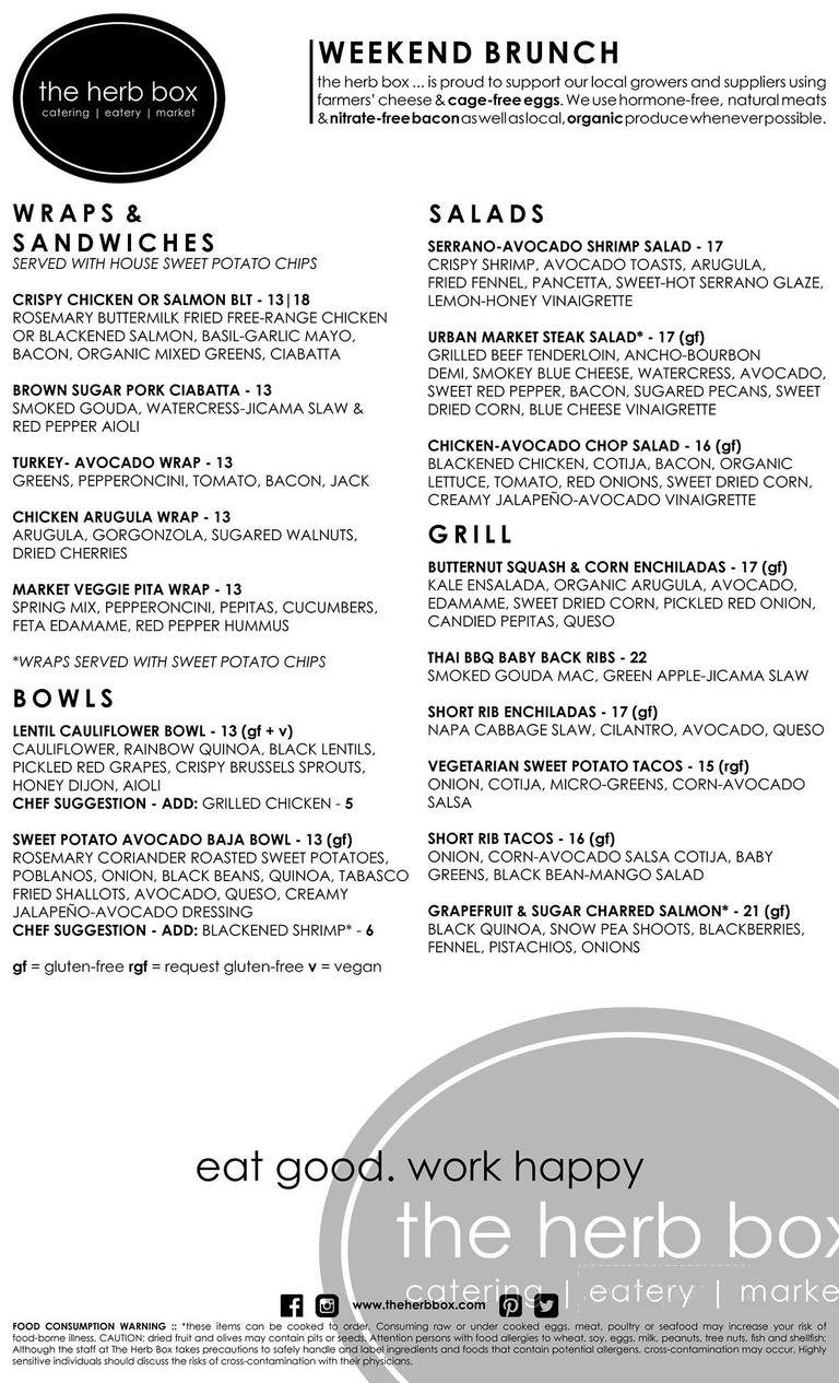 Herb Box - Scottsdale, AZ menu_pic