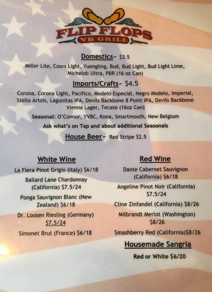 Red Wing Grill - Virginia Beach, VA menu_pic