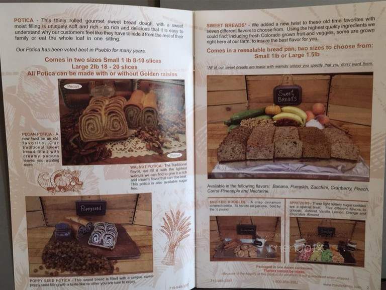 Mauro Farms & Bakery - Pueblo, CO menu_pic