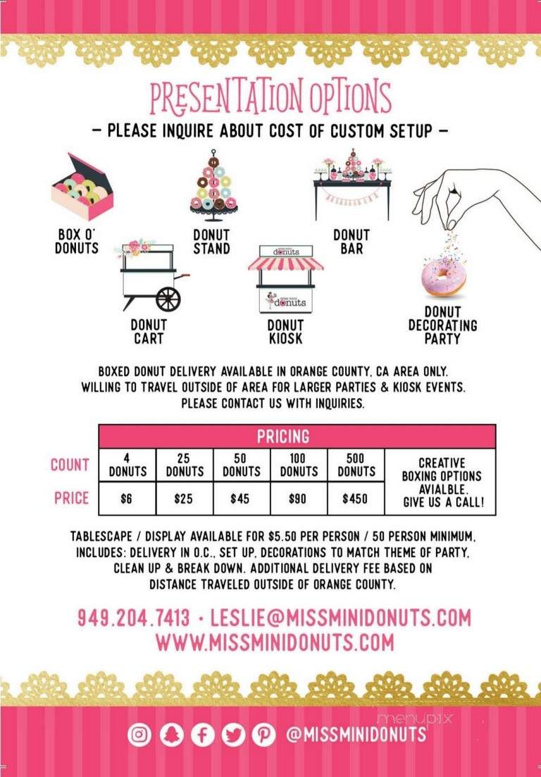Wendy's Donut - Venice, CA menu_pic