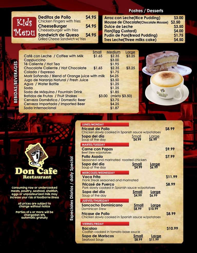 Don Cafe - West Palm Beach, FL menu_pic