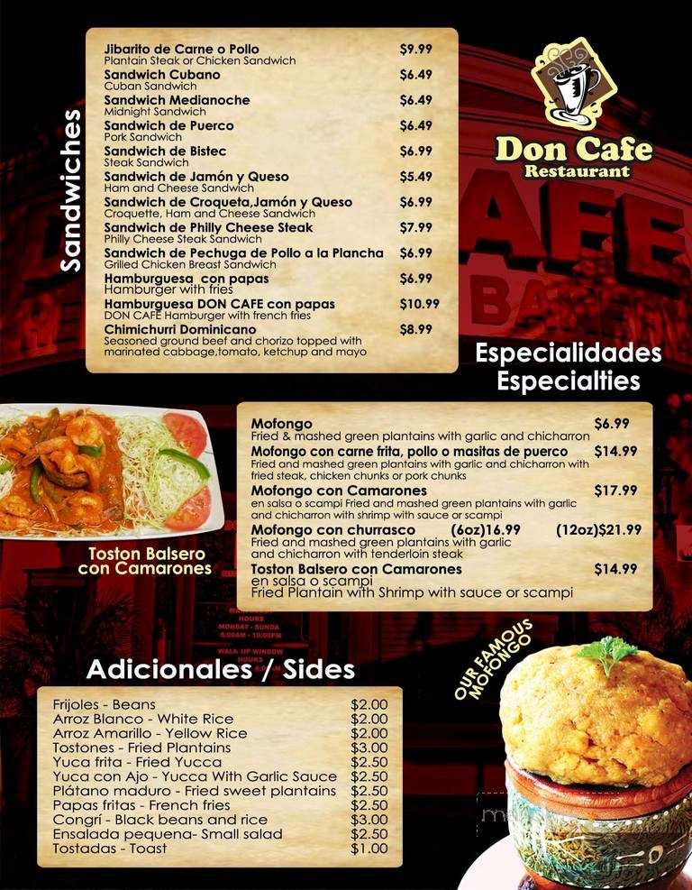 Don Cafe - West Palm Beach, FL menu_pic