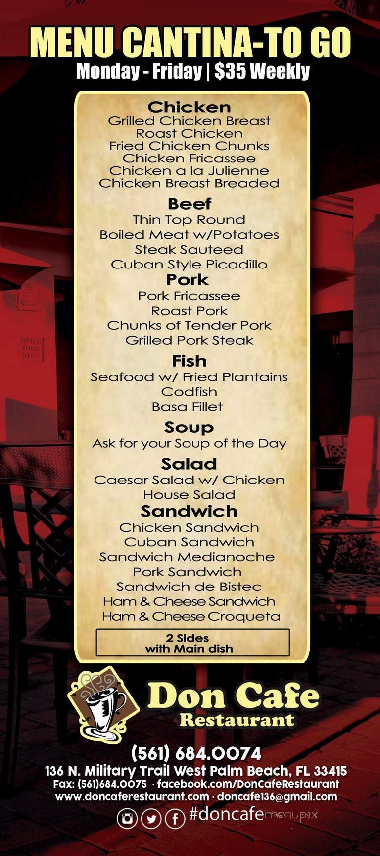 Don Cafe - West Palm Beach, FL menu_pic