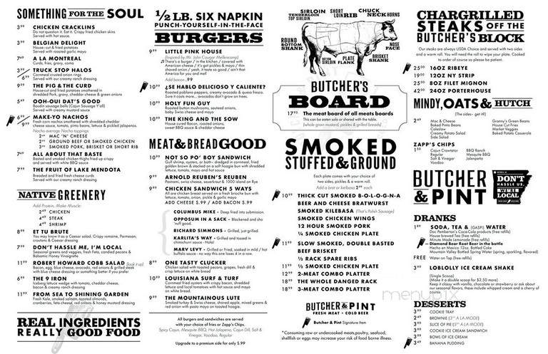 Bentonville Butcher - Bentonville, AR menu_pic