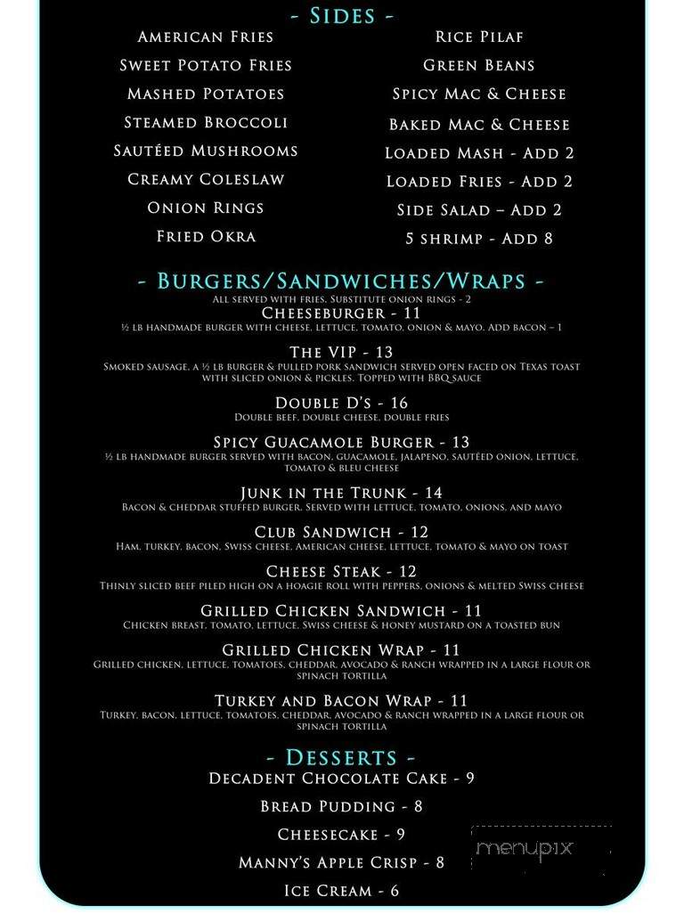 Silver City Cabaret - Dallas, TX menu_pic
