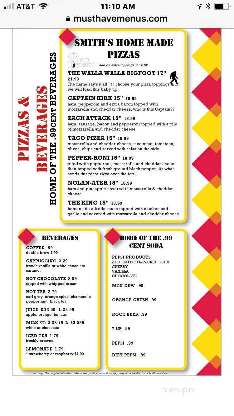 Smith's Family Restaurant - Greenwood, DE menu_pic