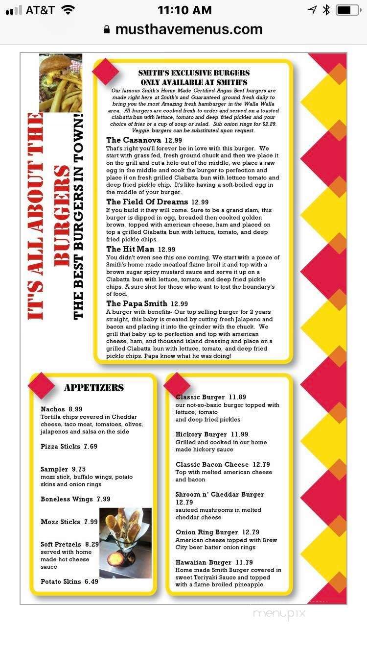 Smith's Family Restaurant - Greenwood, DE menu_pic