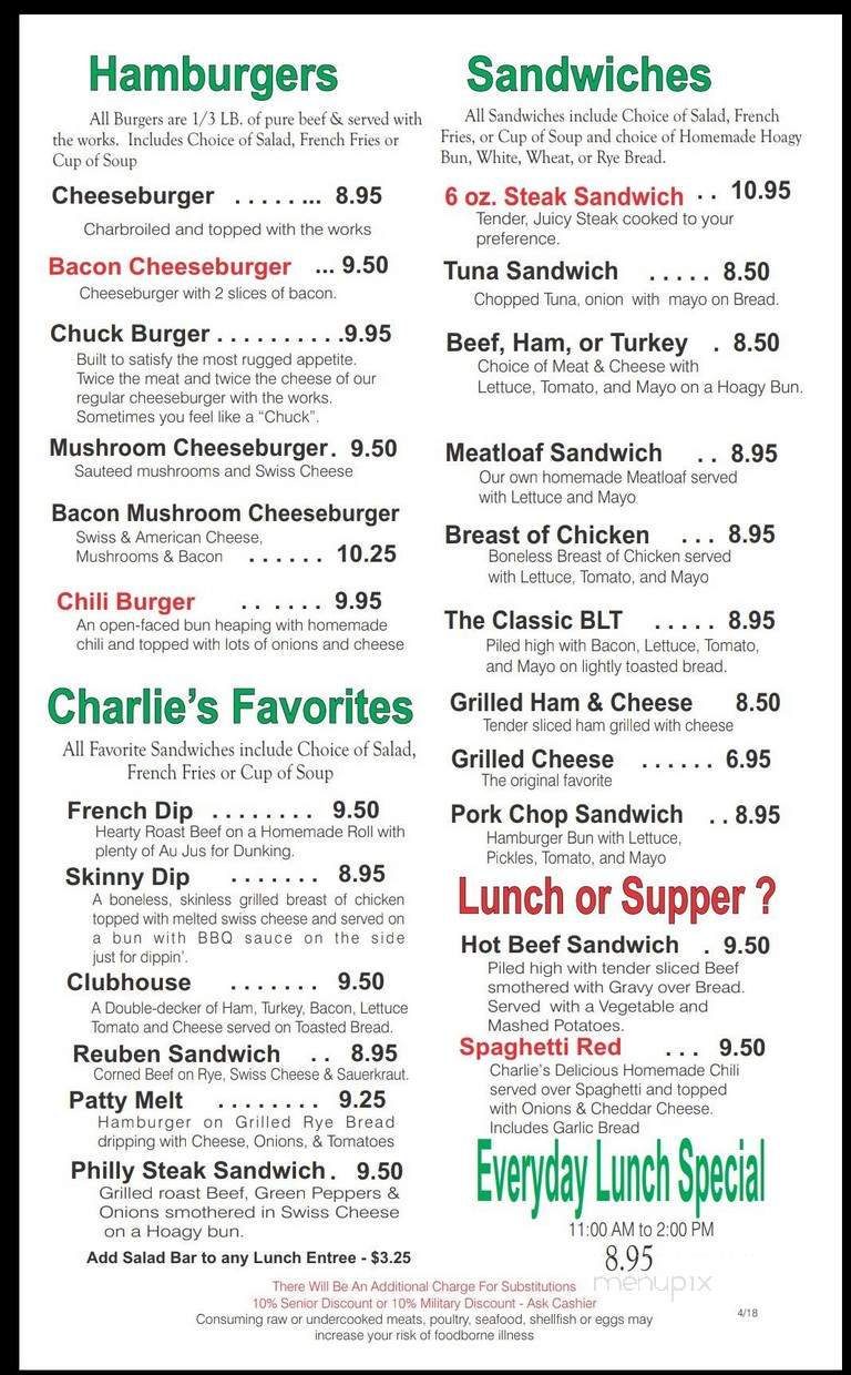 R & R Lounge - Great Falls, MT menu_pic