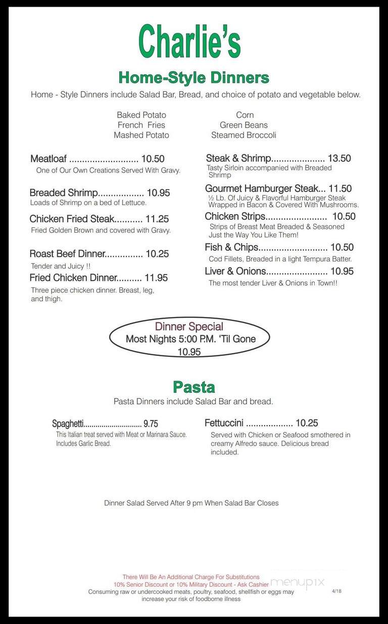 R & R Lounge - Great Falls, MT menu_pic