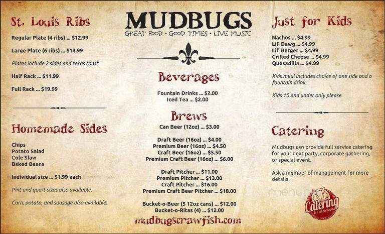 Mudbugs Crawfish & Catering - Brandon, MS