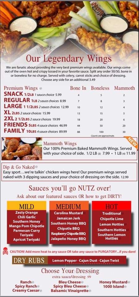 Wing Nutz - Orem, UT menu_pic