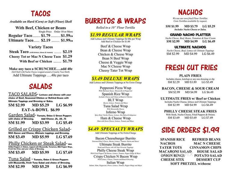 Tac-O the Town - Altoona, PA menu_pic