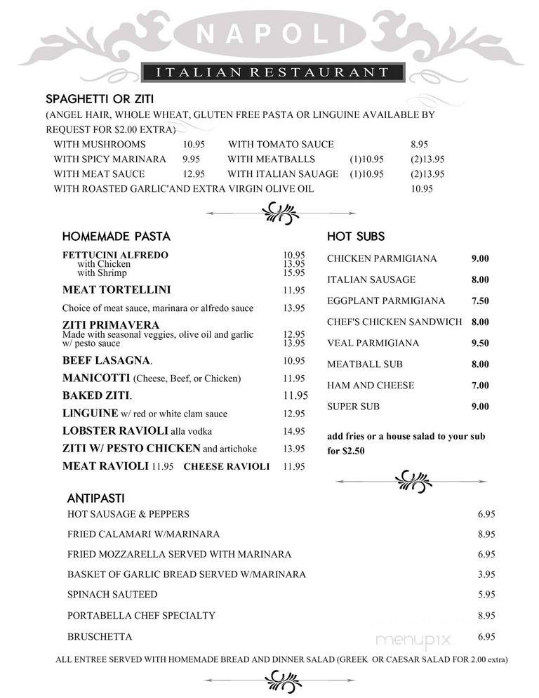Napoli Restaurant - Pasadena, TX menu_pic