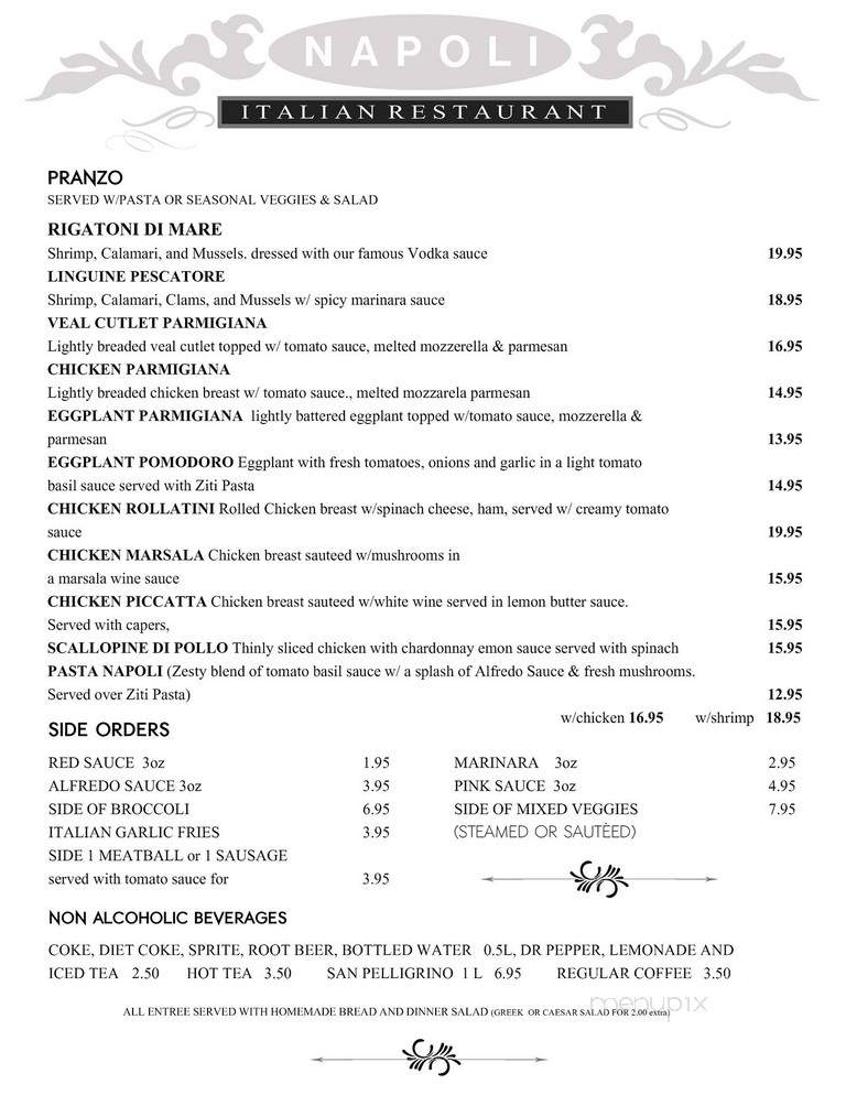 Napoli Restaurant - Pasadena, TX menu_pic