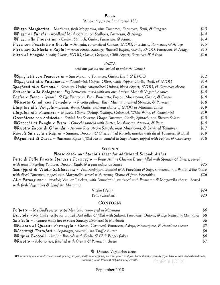 Pulcinella's - South Burlington, VT menu_pic