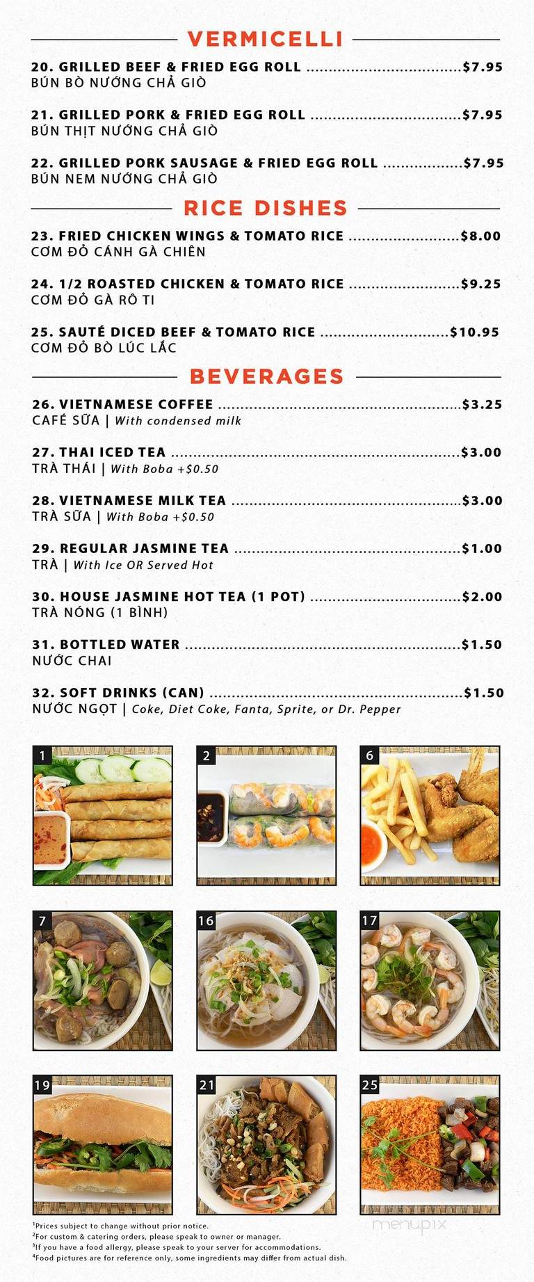 Pho Hut - Glendale, CA menu_pic